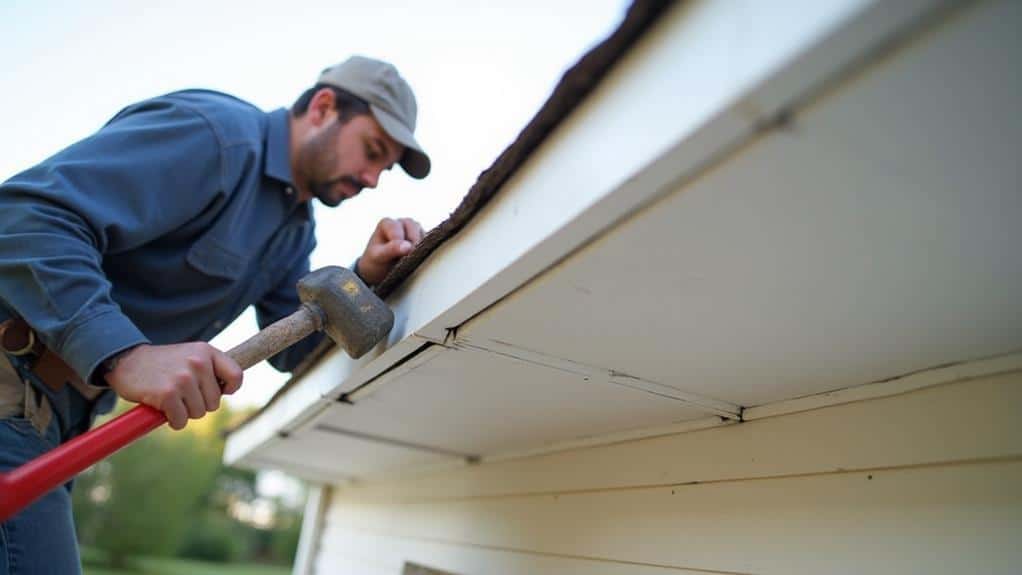 New soffit and fascia board installation